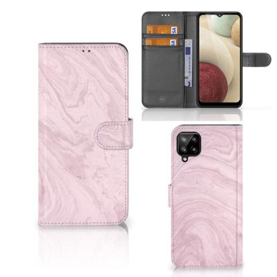 Samsung Galaxy A12 | Bookcase | Marble Pink - Origineel Cadeau Vriendin