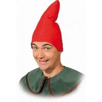Carnaval verkleed hoed Kabouter - 2x - puntmuts - rood - volwassene - verkleed als kaboutertjes - sp