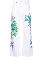 P.A.R.O.S.H. pantalon en coton Pantalone à fleurs - Blanc - thumbnail