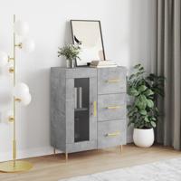 Dressoir 69,5x34x90 cm bewerkt hout betongrijs - thumbnail