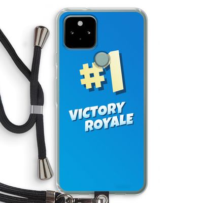 Victory Royale: Pixel 5 Transparant Hoesje met koord