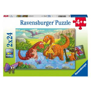 Ravensburger Legpuzzel Spelende Dino&apos;s, 2x24st.