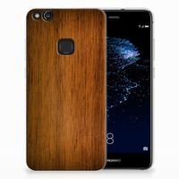 Huawei P10 Lite Bumper Hoesje Donker Hout - thumbnail