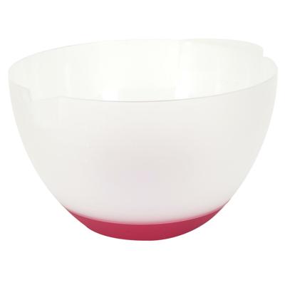 Lily Cook Beslagkom/mengkom - 3 liter - kunststof - transparant/rood - schenktuit