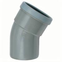 Wavin PVC Bocht 30° 110mm Manchet Mof x Spie - Weerbestendige Verbinding voor Riolering en Vijvers