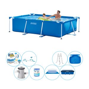 Intex Frame Pool Rechthoekig 260x160x65 cm - Alles in 1 Zwembad Pakket