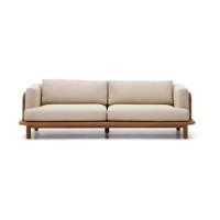 Kave Home Turqueta 3-zitsbank teakhout Beige