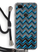 Onderbroken lijn: Pixel 3a Transparant Hoesje met koord