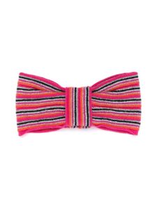 Missoni Kids nœud à cheveux rayé - Rose