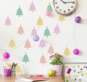 Feestdagen sticker kerstbomen