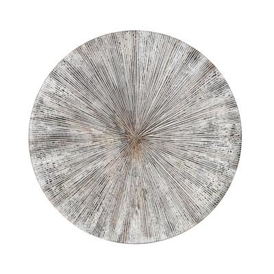 Zapp wit geribbeld wandpaneel rond - S