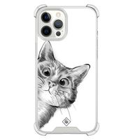 iPhone 12 Pro Max shockproof hoesje - Kat kiekeboe