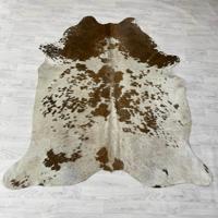 Koeienhuid bruin creme 205x175cm M/L