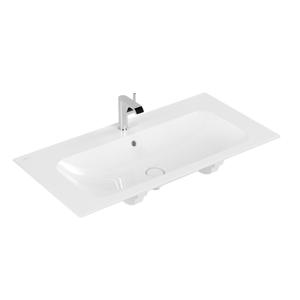 Villeroy & Boch Finion meubelwastafel 1 kraangat 100x50cm ceramic+ met verdekte overloop wit 4164ABR1