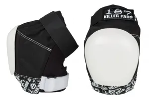 Pro Knee Pads Black/White - Knie Beschermers