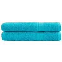 VidaXL Saunadoeken solund 2 st 600 g/m² 80x200 cm turquoise