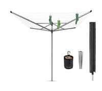 Brabantia lift-o-matic advance droogmolen met beschermhoes en wasknijpertas 60 meter metallic grey Brabantia lift-o-matic advance droogmolen met beschermhoes en wasknijpertas 60 meter metallic grey