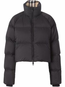 Burberry veste matelassée crop - Noir