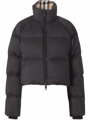 Burberry veste matelassée crop - Noir