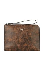 Giuseppe Zanotti pochette Fabian en cuir - Marron Giuseppe Zanotti pochette Fabian en cuir - Marron