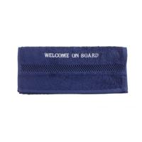 Captain&apos;s Collection Gastendoekje Welcome On Board Geborduurd 30 X 50 Cm Navy Default