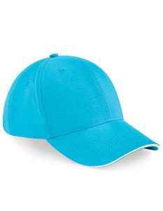 Beechfield CB20 Athleisure 6 Panel Cap - Surf Blue/White - One Size