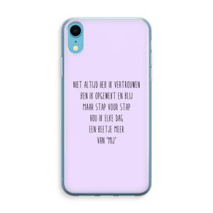 Zelfvertrouwen: iPhone XR Transparant Hoesje