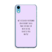 Zelfvertrouwen: iPhone XR Transparant Hoesje