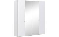 Goossens Kledingkast Easy Storage Ddk, Kledingkast 203 cm breed, 220 cm hoog, 2x glas draaideur en 2x spiegel draaideur midden