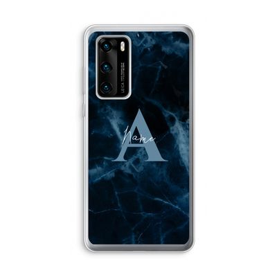 Midnight Marble: Huawei P40 Transparant Hoesje