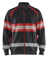 Blåkläder High-Vis sweater 35511158 | Zwart/High-Vis Rood | Maat XL - 7330509838877