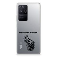 Xiaomi Poco F4 Silicone-hoesje Gun Don't Touch My Phone - thumbnail
