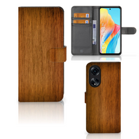 OPPO A98 5G Book Style Case Donker Hout