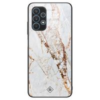 Samsung Galaxy A32 5G glazen hardcase - Marmer goud