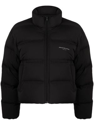 Alexander Wang gilet matelassé à logo imprimé - Noir