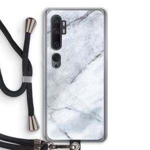 Witte marmer: Xiaomi Mi Note 10 Transparant Hoesje met koord