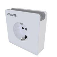 Stopcontact met USB lader en telefoonhouder 2 aansluitingen 2400mA wit