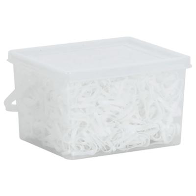 VidaXL Haarelastiekjes paard 2500 st silicone wit