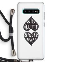 Big butt bigger heart: Samsung Galaxy S10 Plus Transparant Hoesje met koord