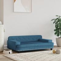 Hondenmand 90x53x30 cm fluweel blauw