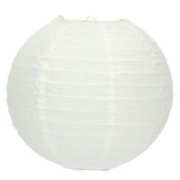 Luxe bol feest lampion - wit - dia 25 cm - papier