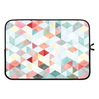Gekleurde driehoekjes pastel: Laptop sleeve 13 inch