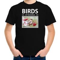 Pestvogels t-shirt met dieren foto birds of the world zwart voor kinderen - thumbnail