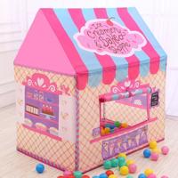 Huishoudelijke kinderen afdrukken spelen tent kleine spel huis (roze)