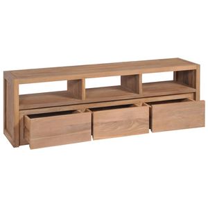 The Living Store Massief Teakhouten Dressoir - 120 x 30 x 40 cm - Handgemaakt