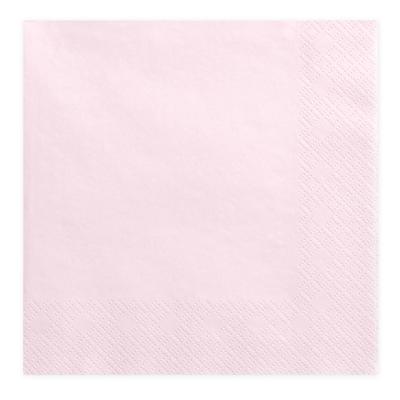 Partydeco Tafel servetten - papier - lichtblauw - 33 cm - diner/lunch/verjaardag
