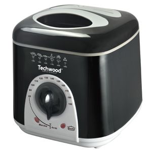 Techwood TFF-86 friteuse Enkel 1 l Vrijstaand 950 W Frituurpan Zwart, Grijs