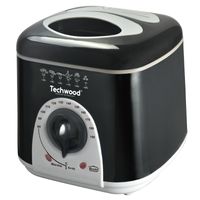 Techwood TFF-86 friteuse Enkel 1 l Vrijstaand 950 W Frituurpan Zwart, Grijs - thumbnail