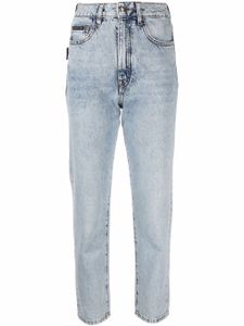 Philipp Plein jean court à taille haute - Bleu