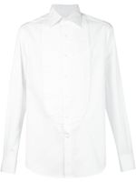 Brunello Cucinelli chemise à plastron plissé - Blanc